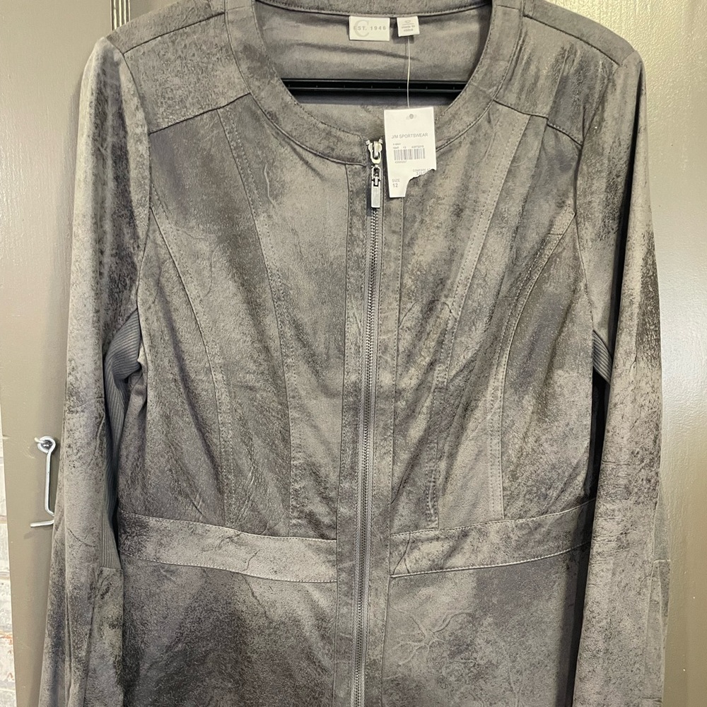 Cato Women's Charcoal Leather Jacket